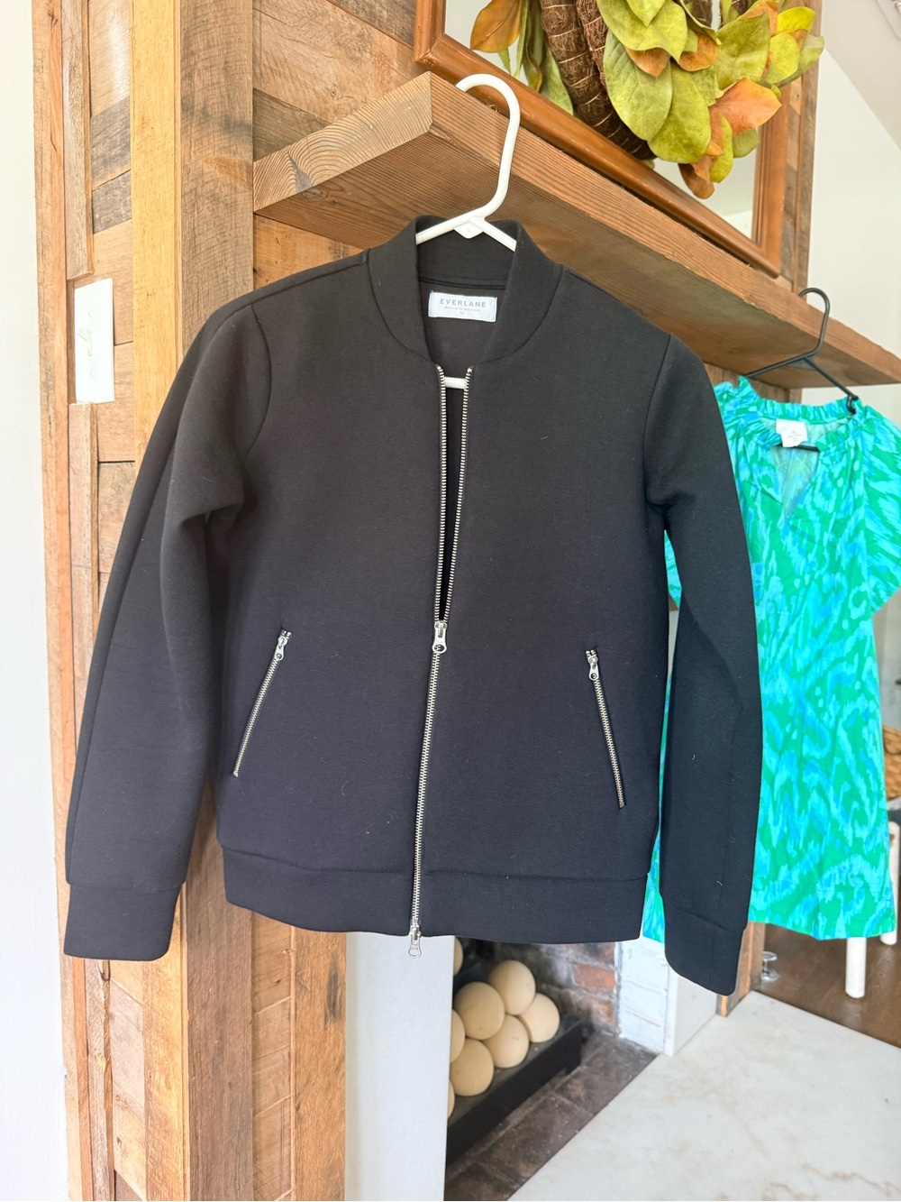 Everlane Black Jacket with Silver Hardware